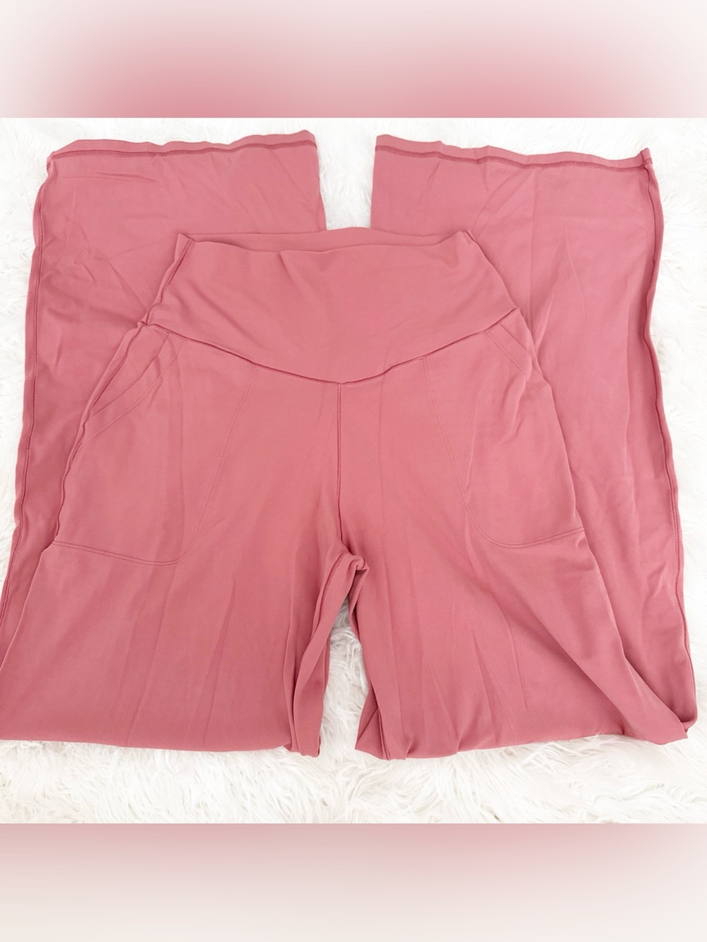 aerie Wide Leg Soft Pink Lounge Leggings